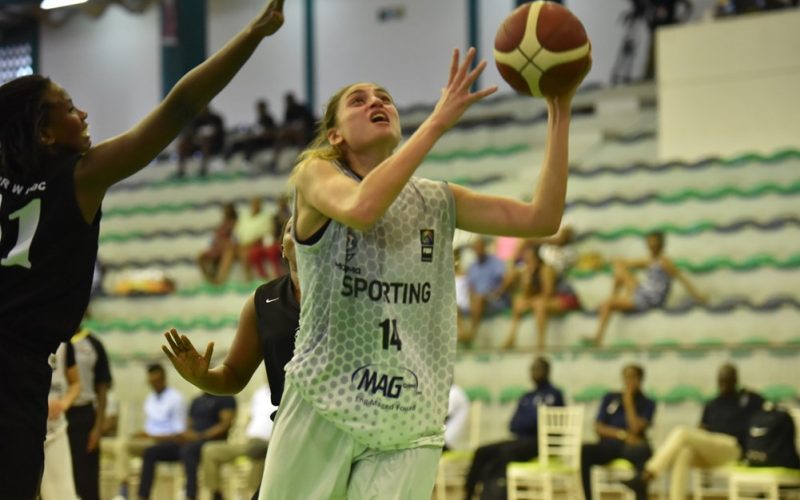Hagar Amer competing in the FIBA Africa Club Championships